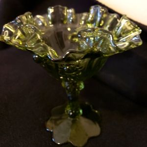 Depression glass compote or candy dish with pedestal